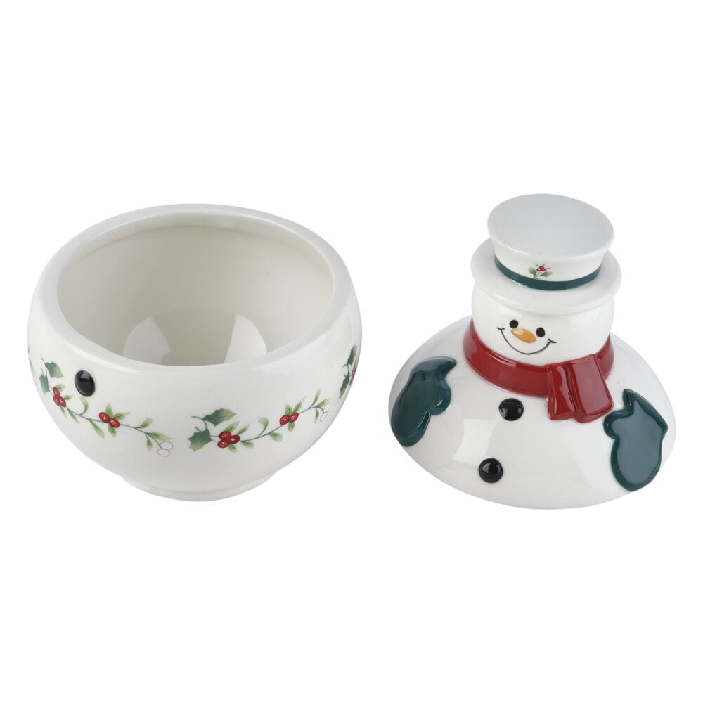 Winterberry® Snowman Candy Bowl with Removable Lid