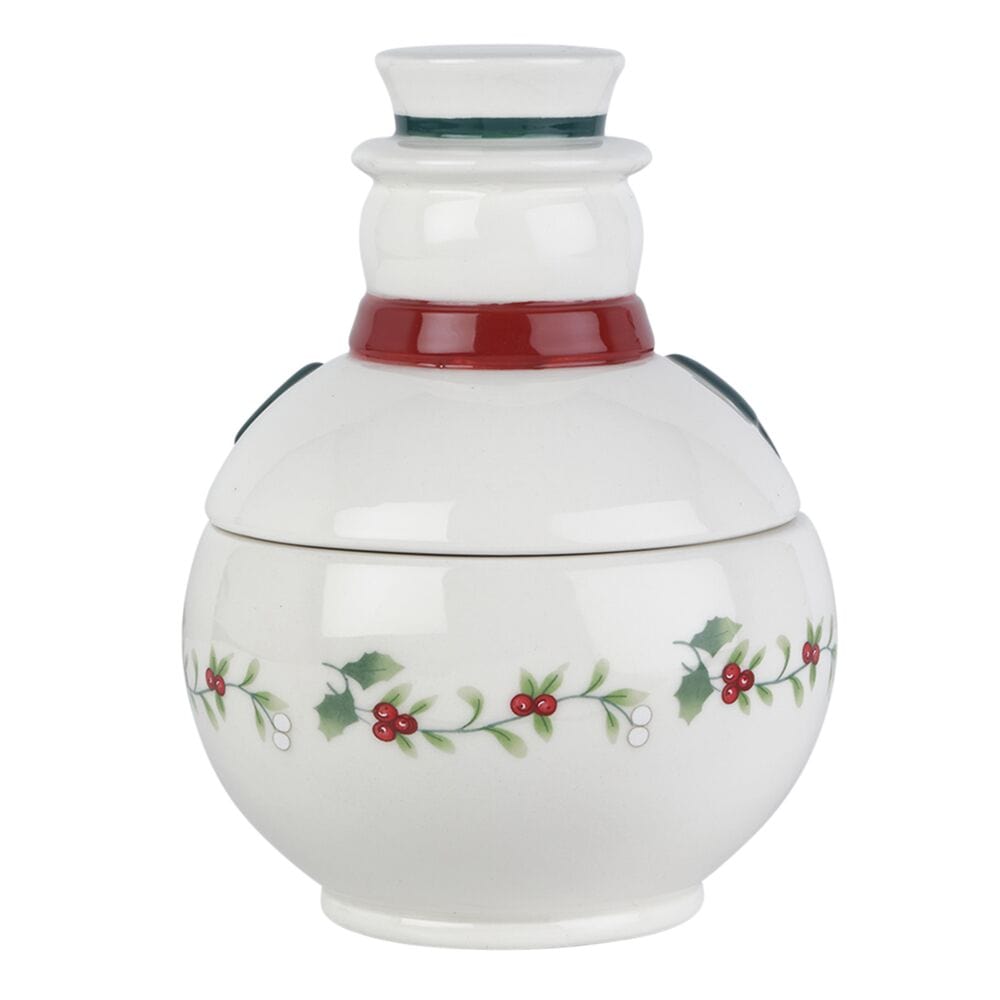 Winterberry® Snowman Candy Bowl with Removable Lid
