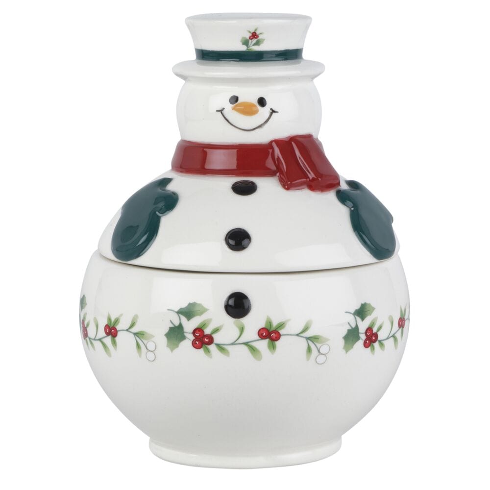 Winterberry® Snowman Candy Bowl with Removable Lid