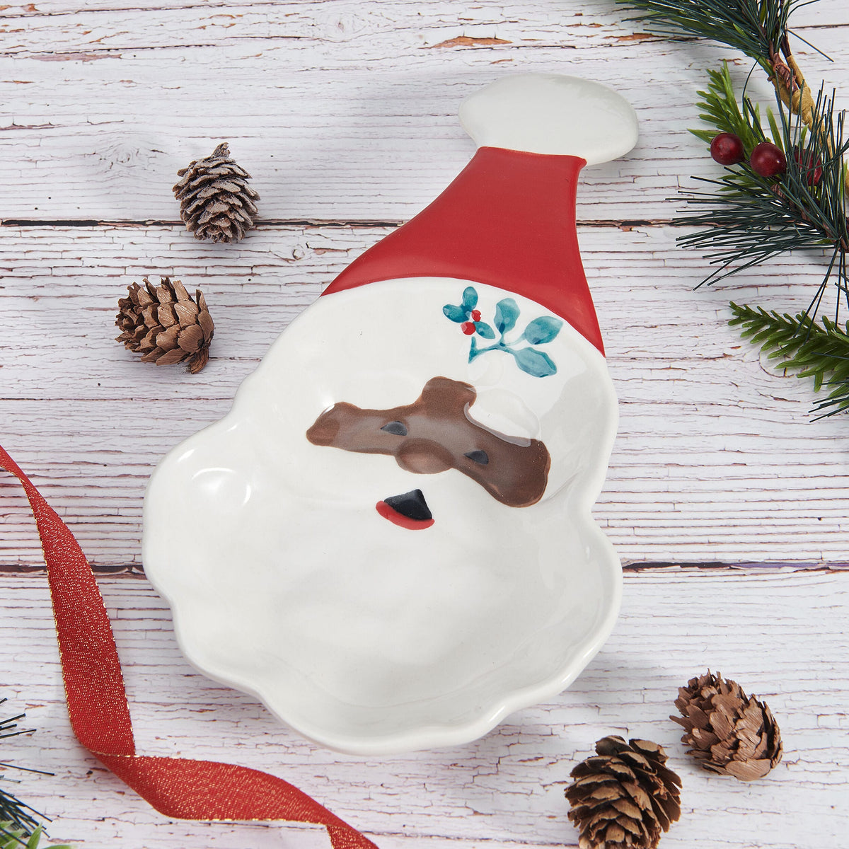Winterberry® African American Jolly Santa Spoon Rest