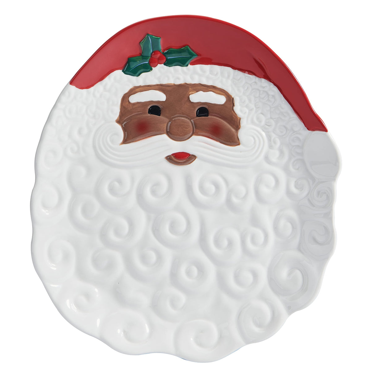 Winterberry® African American Santa Figural Platter