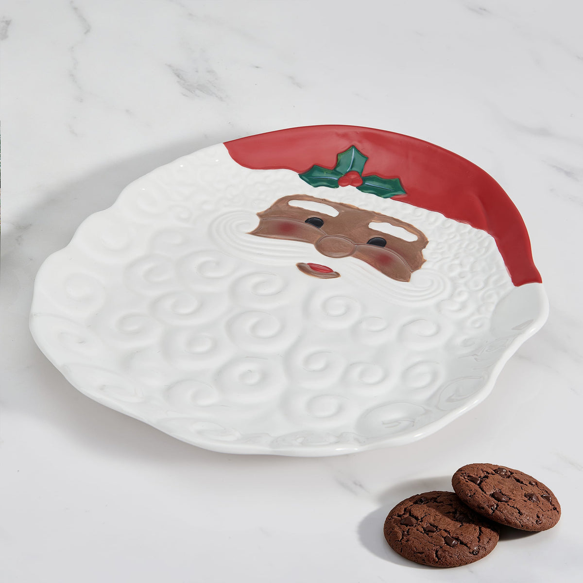 Winterberry® African American Santa Figural Platter