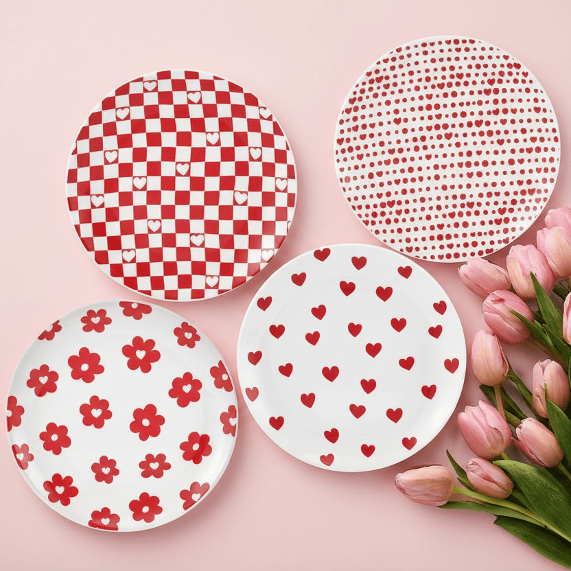 Darbie Angell Sweetheart Set of 4 Dessert Plates
