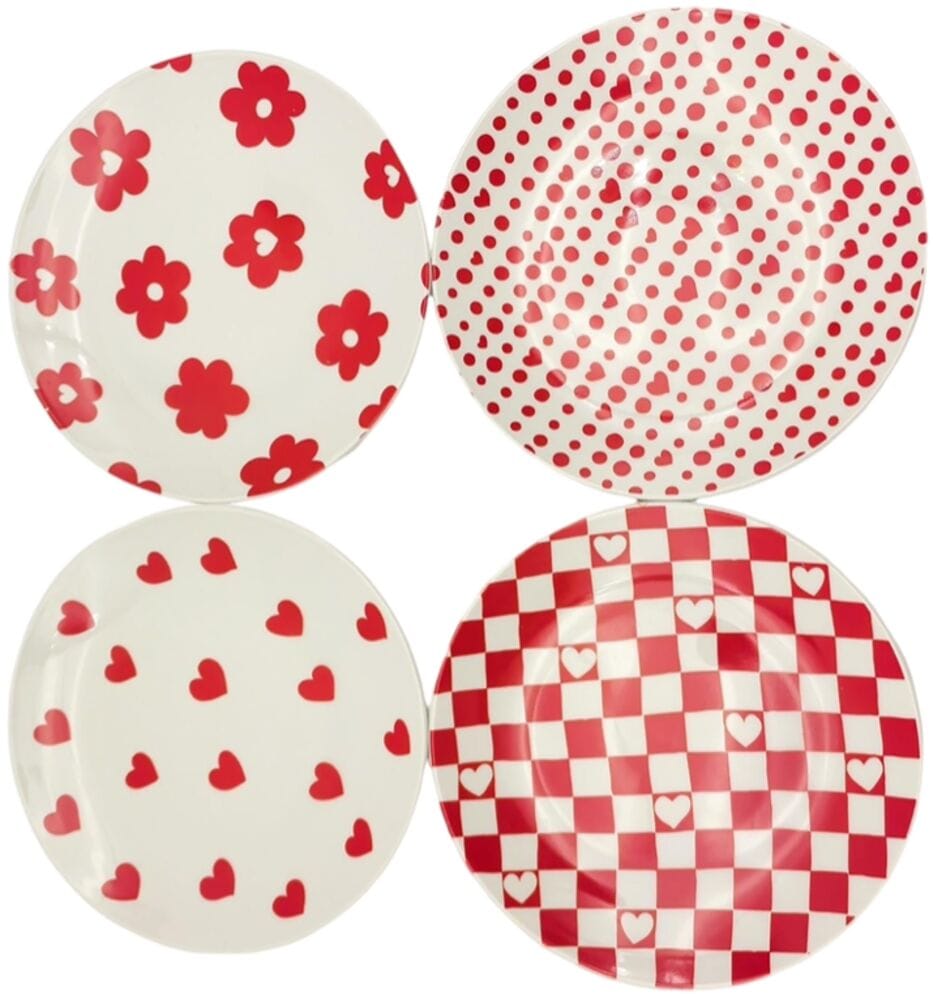 Darbie Angell Sweetheart Set of 4 Dessert Plates