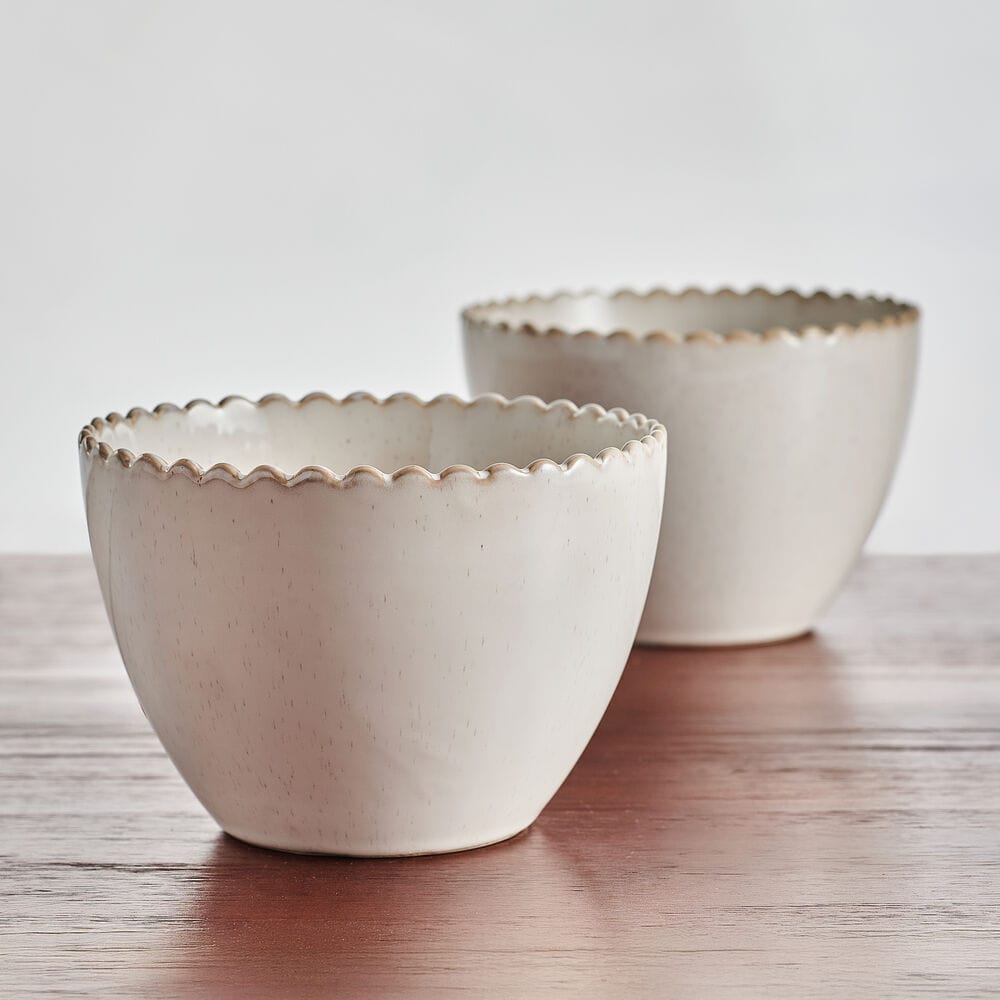Scalloped Set of 2 Noodle All Purpose Bowls