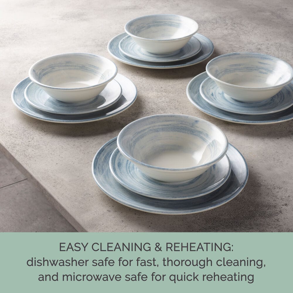 Drift 12 Piece Dinnerware Set, Service for 4