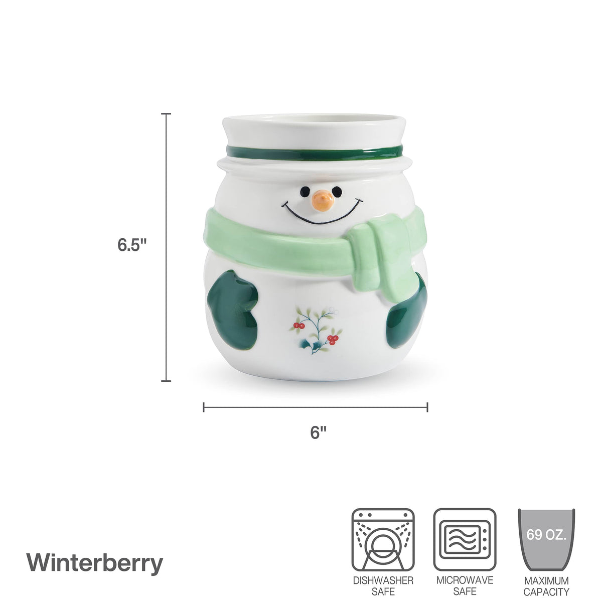 Winterberry® Snowman Utensil Gadget Crock