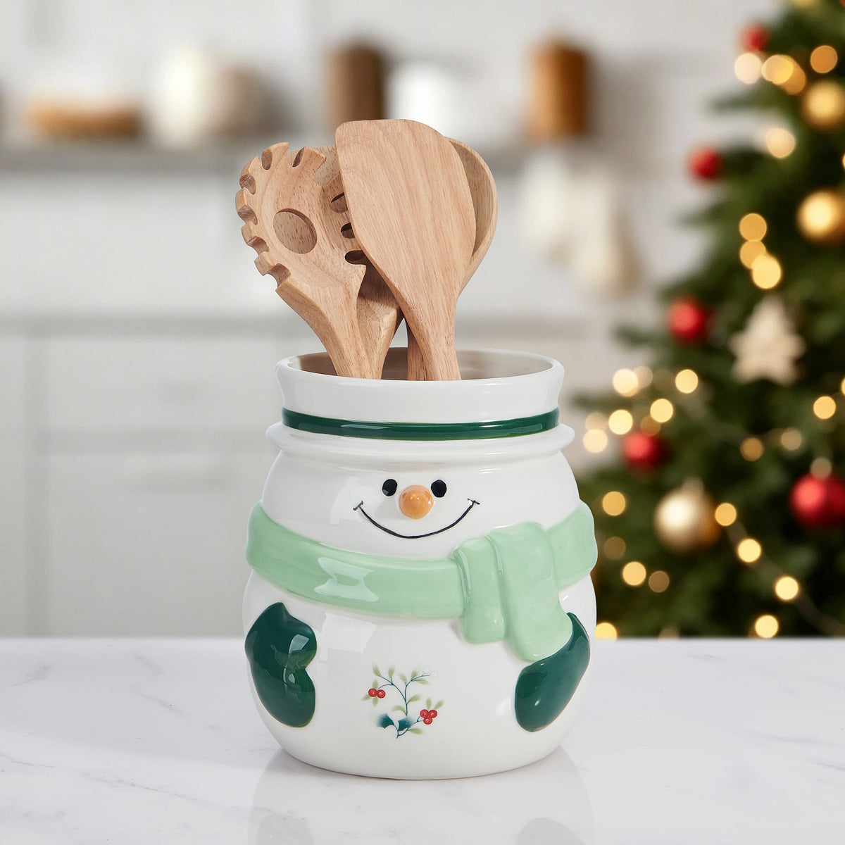 Winterberry® Snowman Utensil Gadget Crock