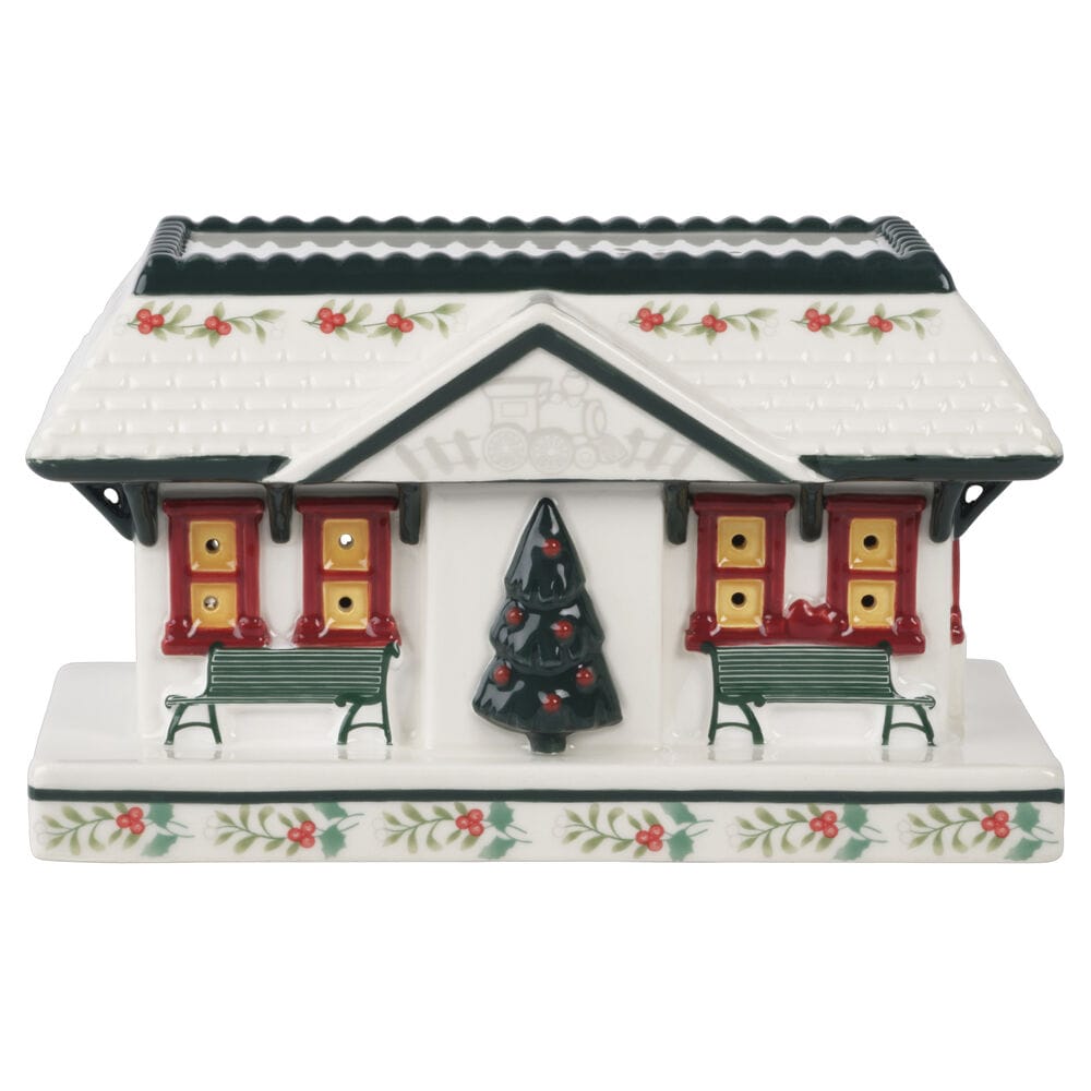 Winterberry® Village Train station with LED Light