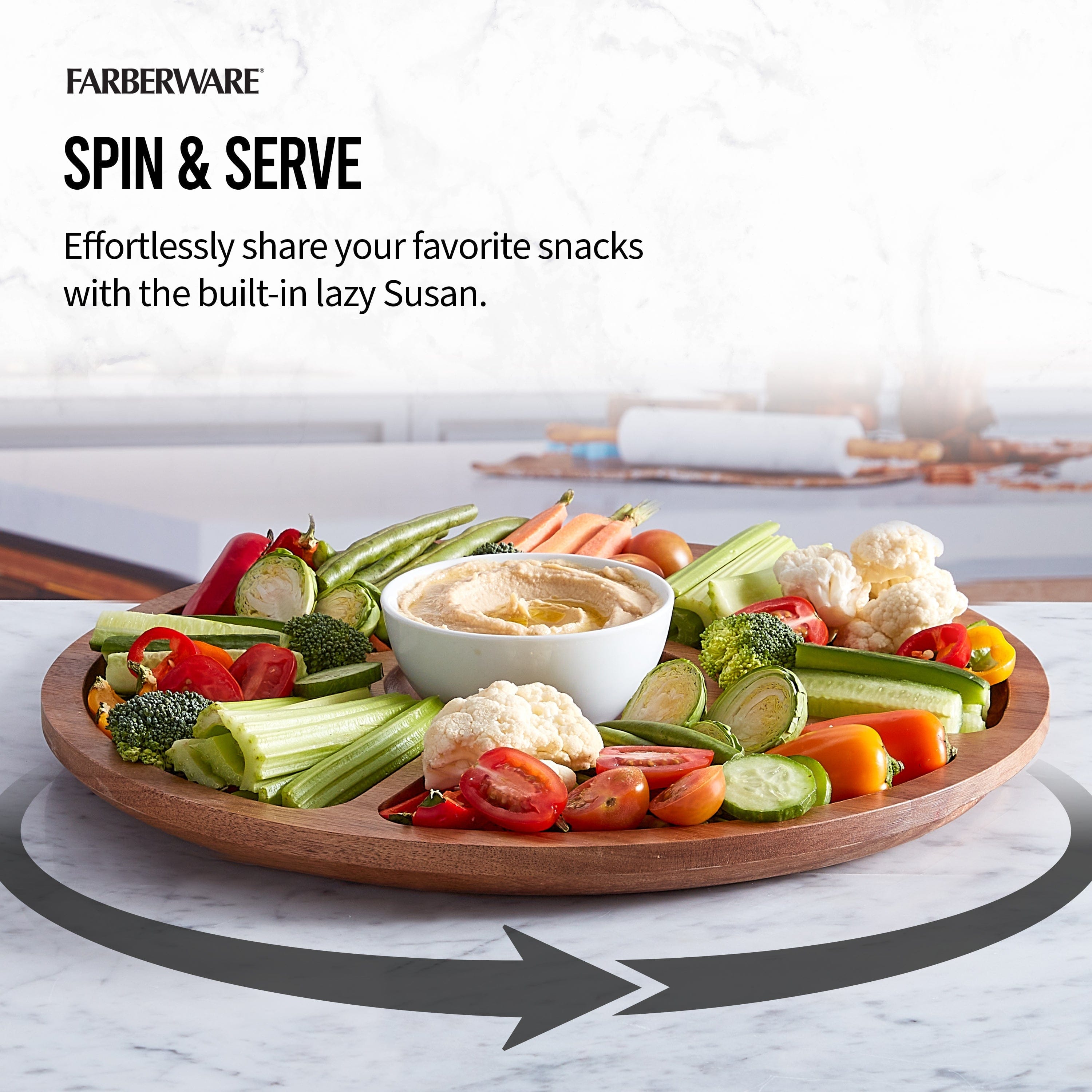 Farberware Build-A-Board ™ Cutting Board with Clear Locking Lid, 14 IN Round