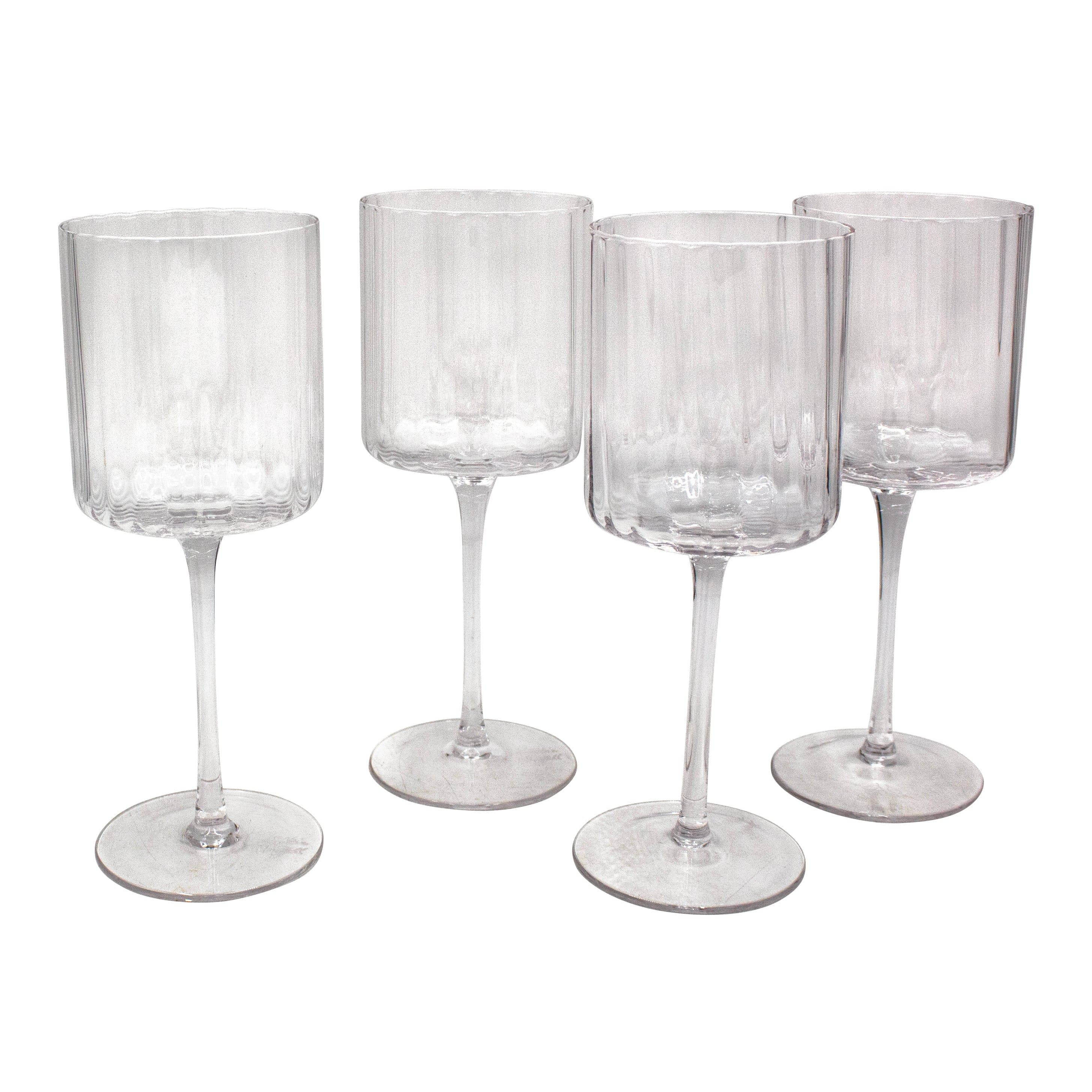 Darbie Angell Set of 4 Prismatic Wine Glasses