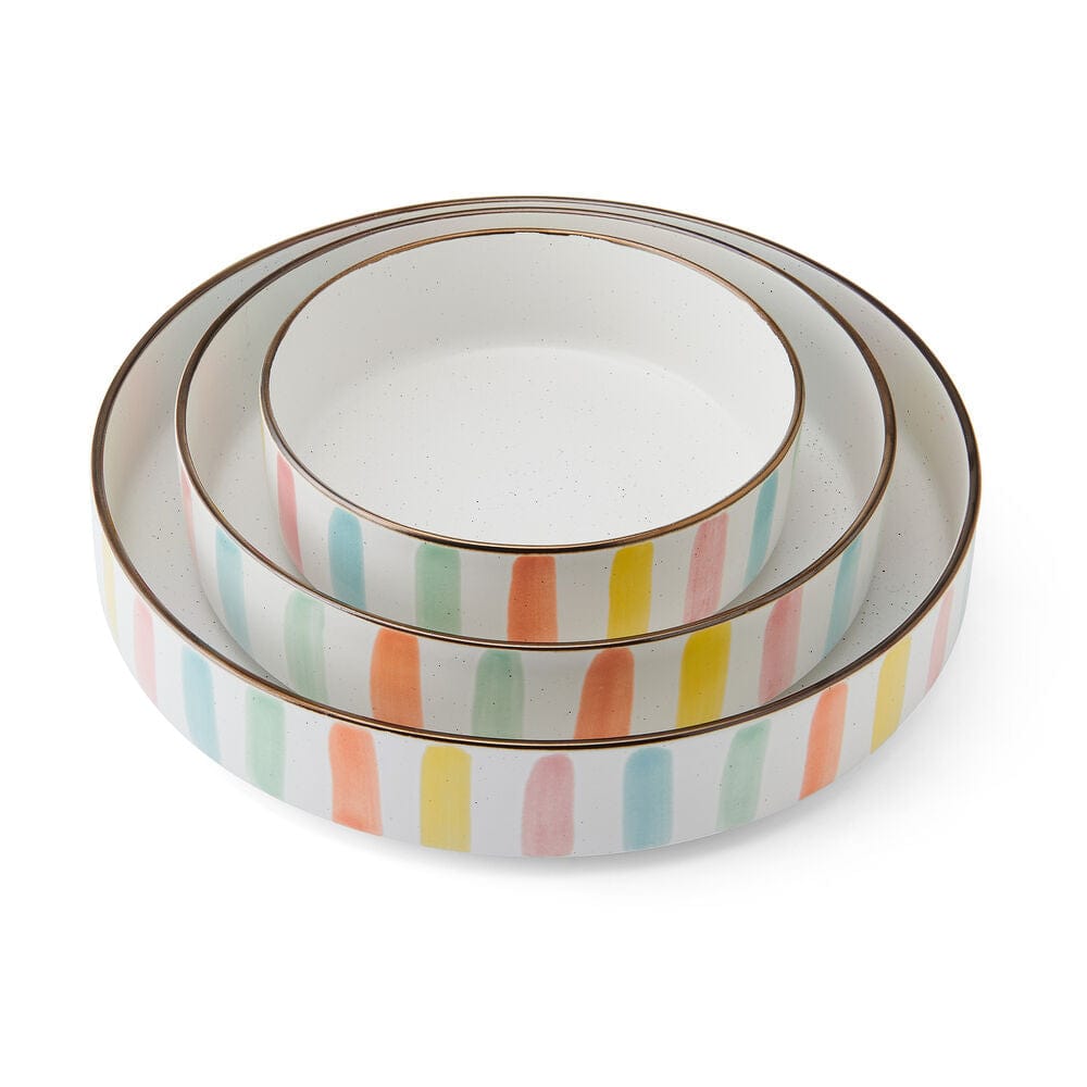 Darbie Angell Happy Spring Summer 9 piece Bowl Set, Service for 3