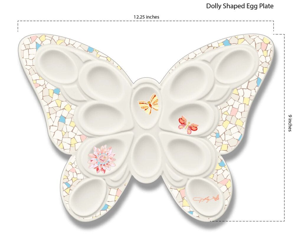 Dolly Parton Mosaic Butterfly Deviled Egg Tray