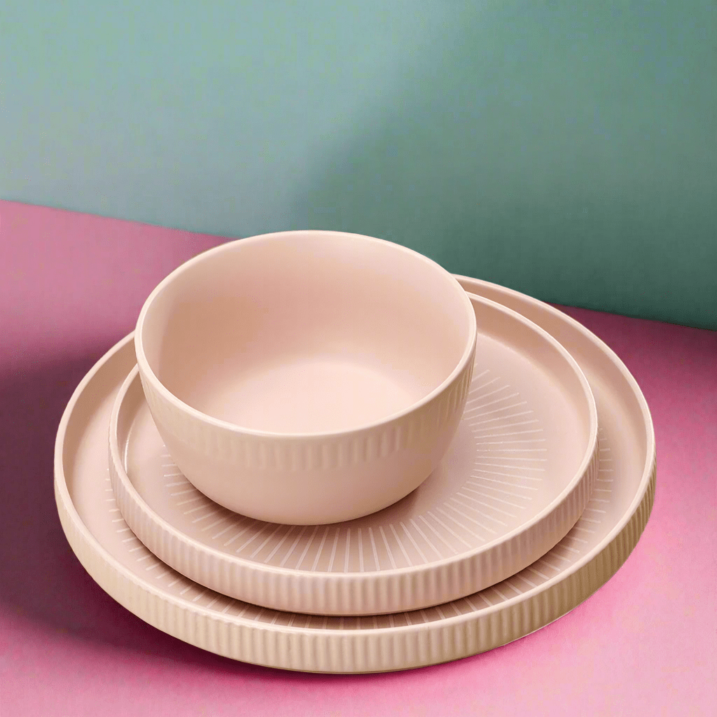 Darbie Angell Mod Blush 12 Piece Dinnerware Set, Service for 4