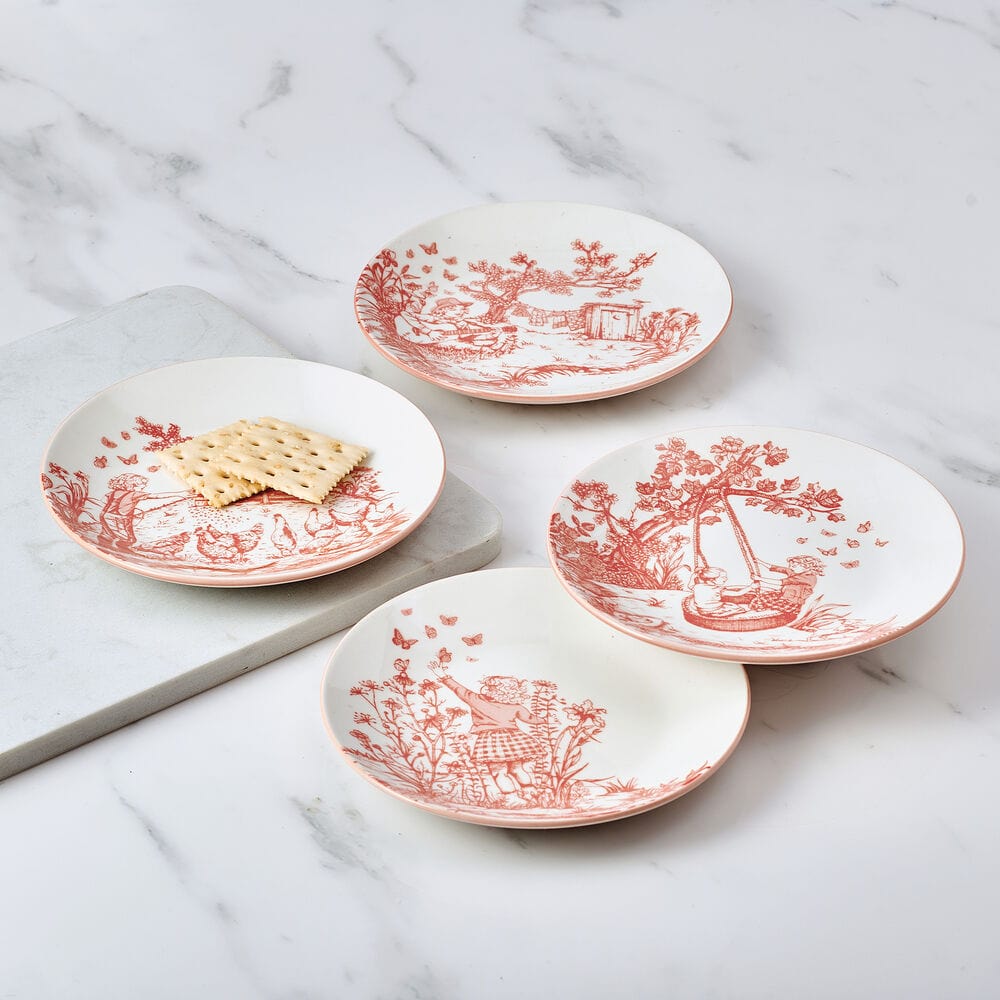 Dolly Parton Set of 4 Pink Appetizer Plates