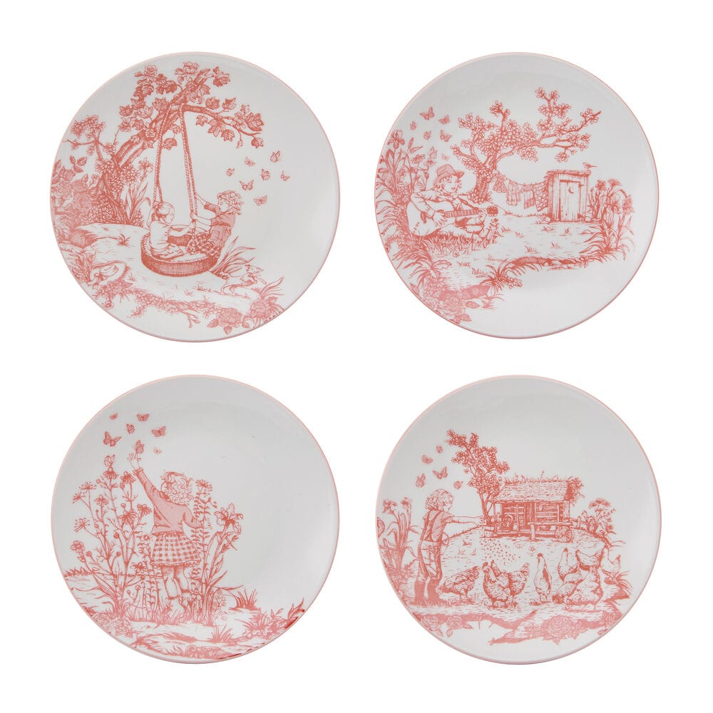 Dolly Parton Set of 4 Pink Appetizer Plates