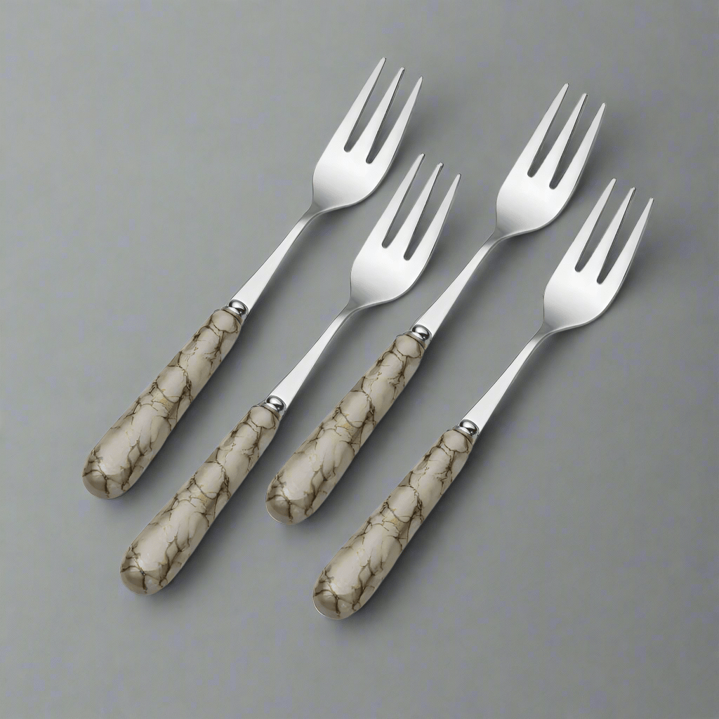 Westwind Ceramic Handle Set of 4 Appetizer Forks