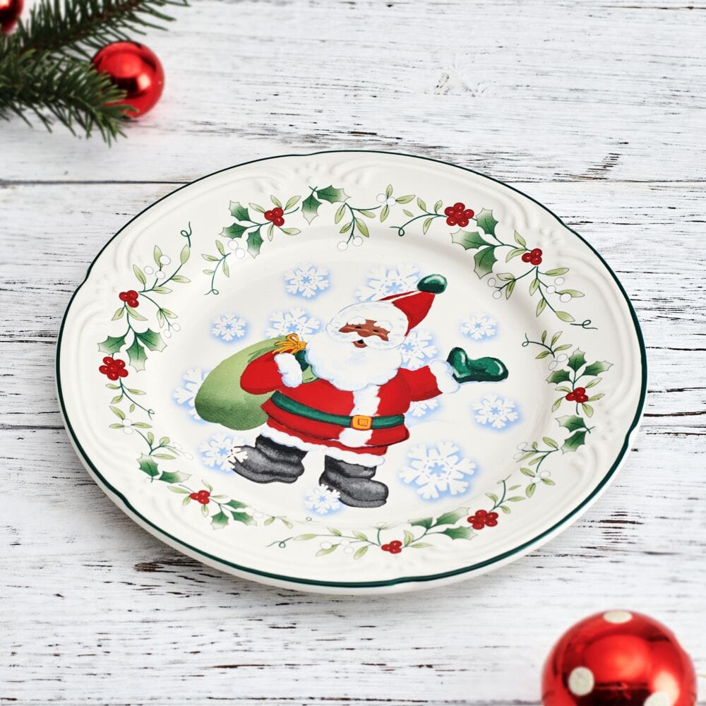 Pfaltzgraff Winterberry - Set da 3 pezzi, motivo: Babbo Natale Jolly Pfaltzgraff Winterberry - Set da 3 pezzi, motivo: Babbo Natale Jolly