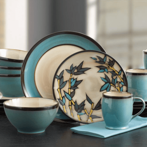 三ツ持啓nuanceシリーズ　プレート&カップセット全6個 belmont-round-blue-stalks-