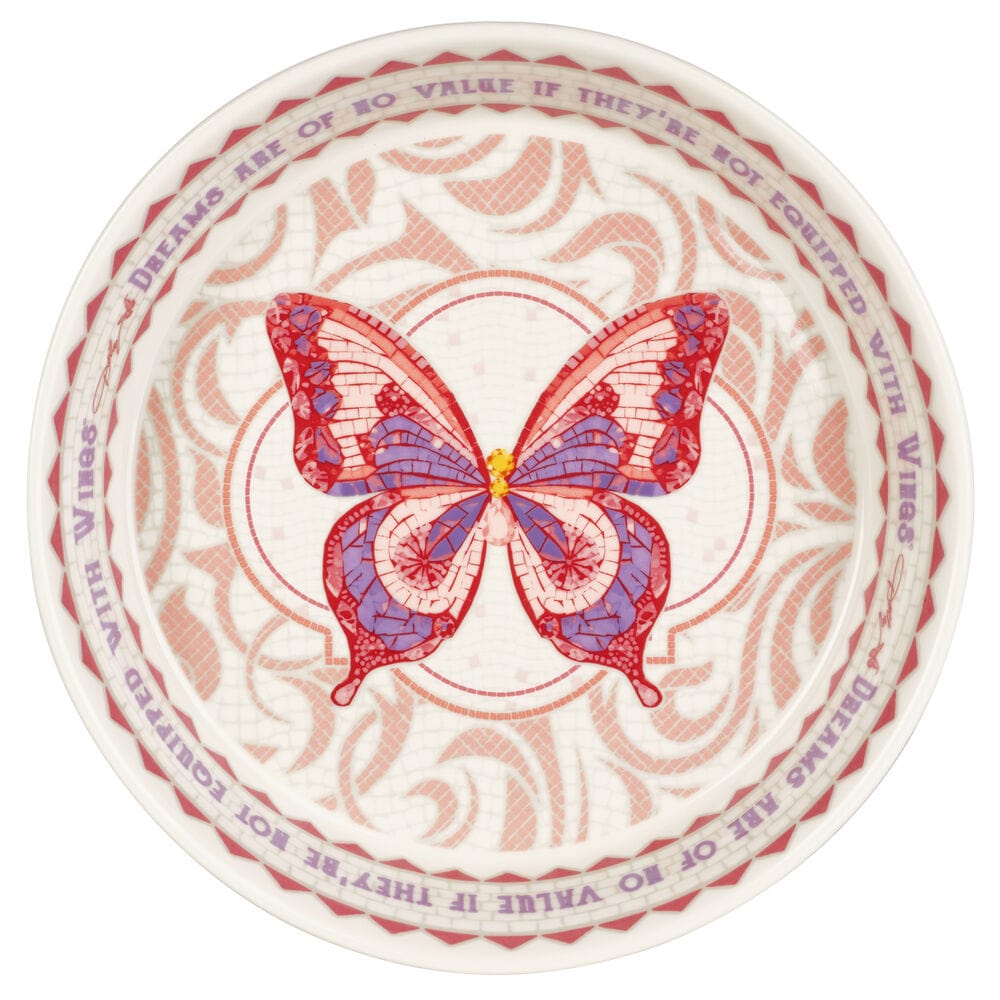 Dolly Parton Mosaic Butterfly Pie Plate