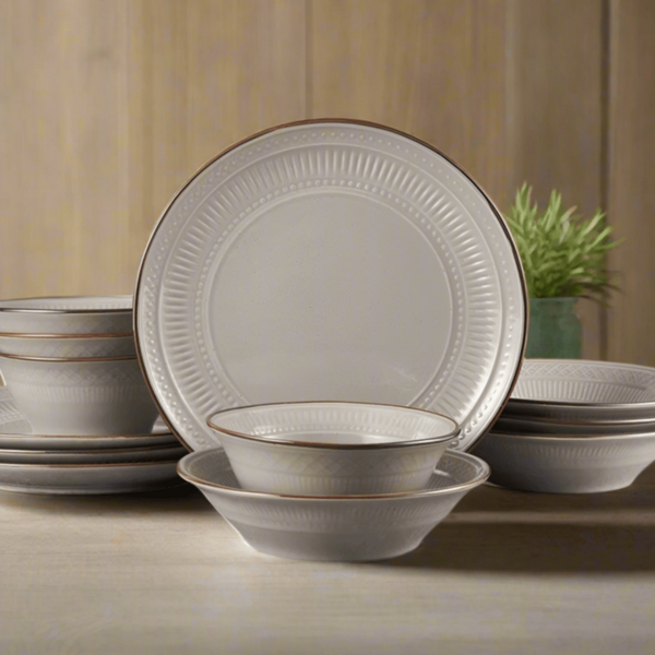 Lot De 4 Assiettes Stelton Visby Explorer – Blanc Céramique, Design Scandinave