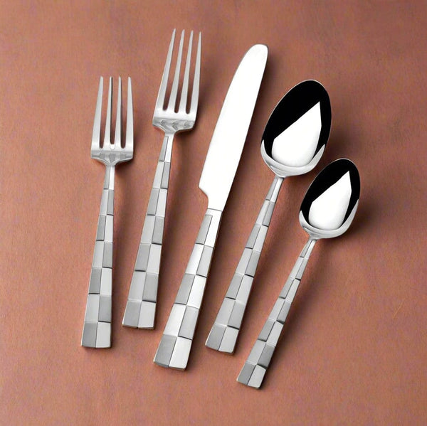 Checkered Frost 20 Piece Flatware Set, Service for