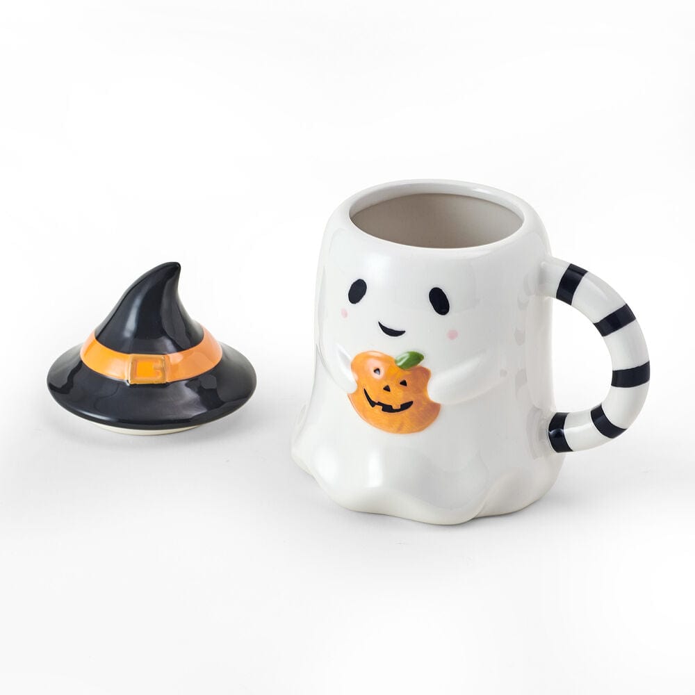 Halloween Ghost Mug with Lid