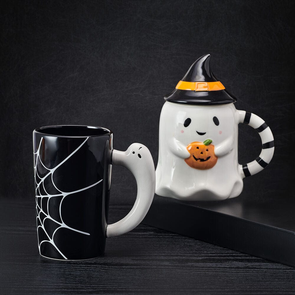 Halloween Ghost Mug with Lid