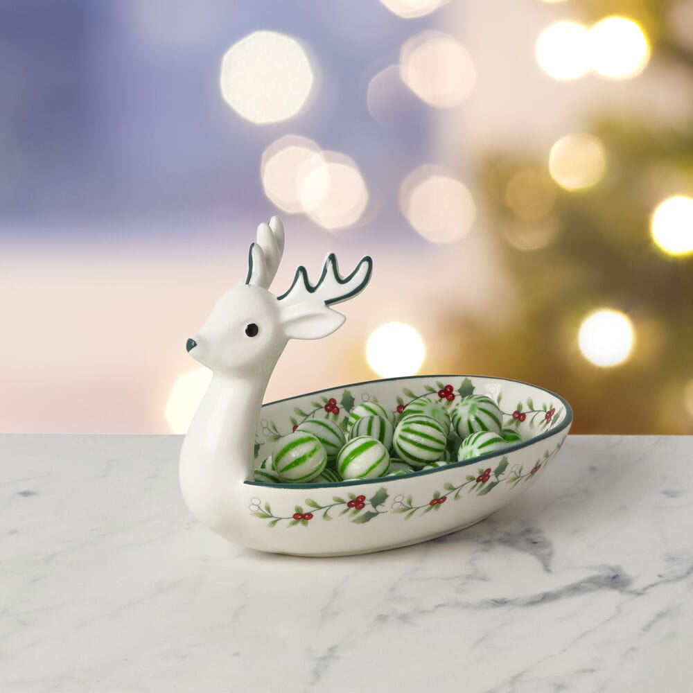 Winterberry® Reindeer Candy Bowl