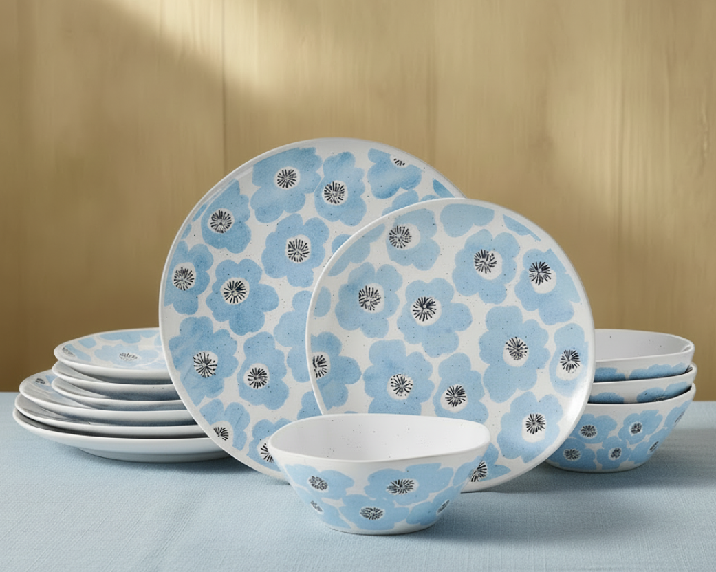 Radiant Floral 12 Piece Set, Service for 4