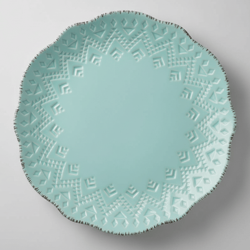 Remembrance Teal Round Dinner Plate