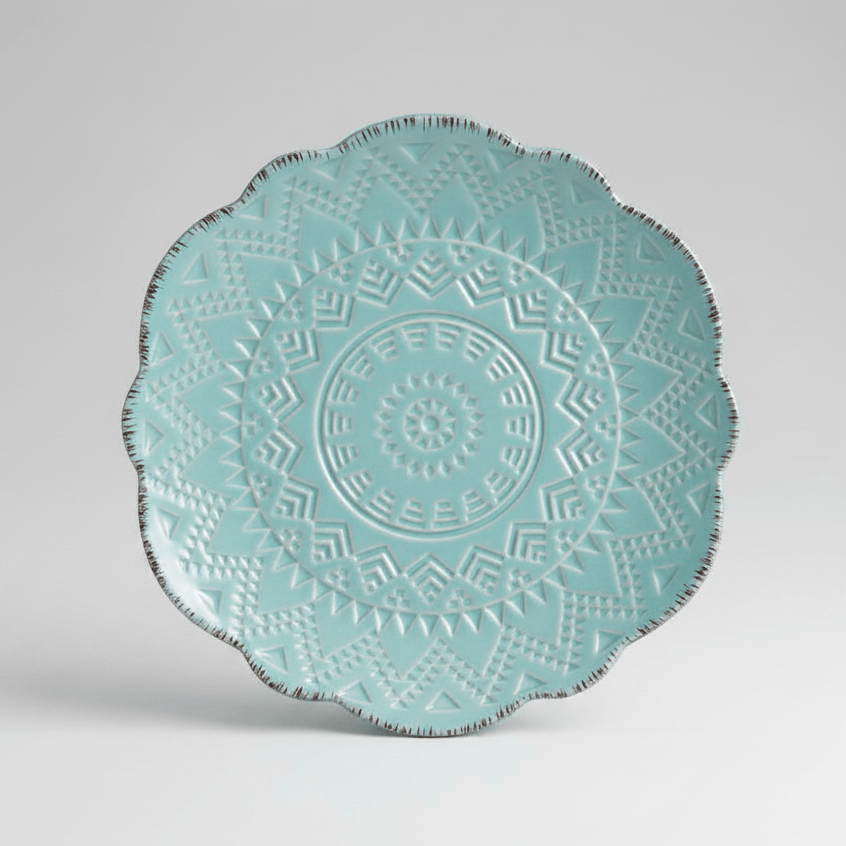 Remembrance Teal Salad Plate