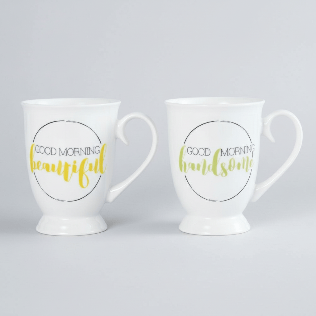 Sentiment Mugs Set of 2 Good Morning Mugs