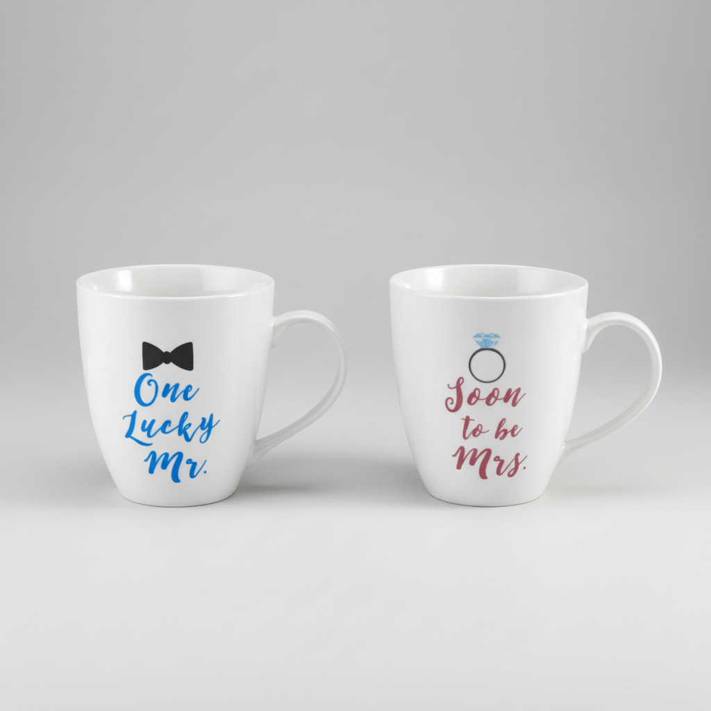 Sentiment Mugs Set of 2 Mr and Mrs Mugs