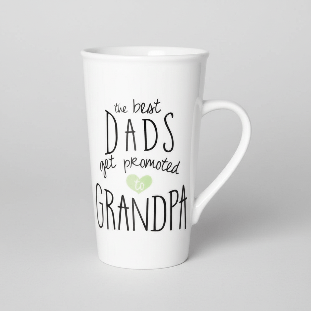 Sentiment Mugs The Best Dads Get Promoted To Grandpa Latte Mug