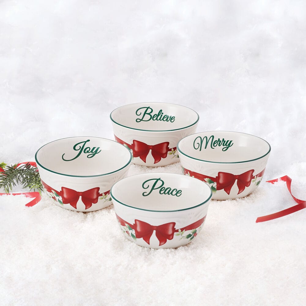 Winterberry® Ribbon Set of 4 Dessert Fruit Bowls