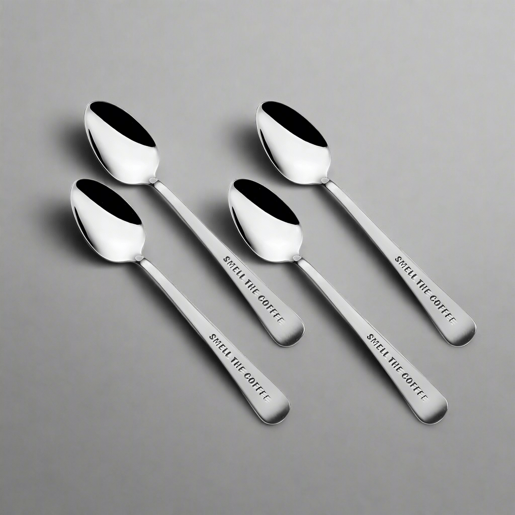 Smell the Coffee Set of 4 Mini Coffee Spoons