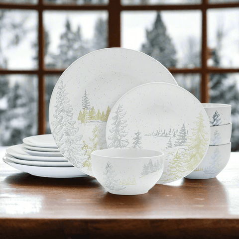 Tranquil Trails 12 Piece Dinnerware Set, Service for 4 Tranquil Trails 12 Piece Dinnerware Set, Service for 4