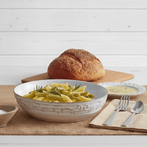 Trellis White Individual Pasta Bowl