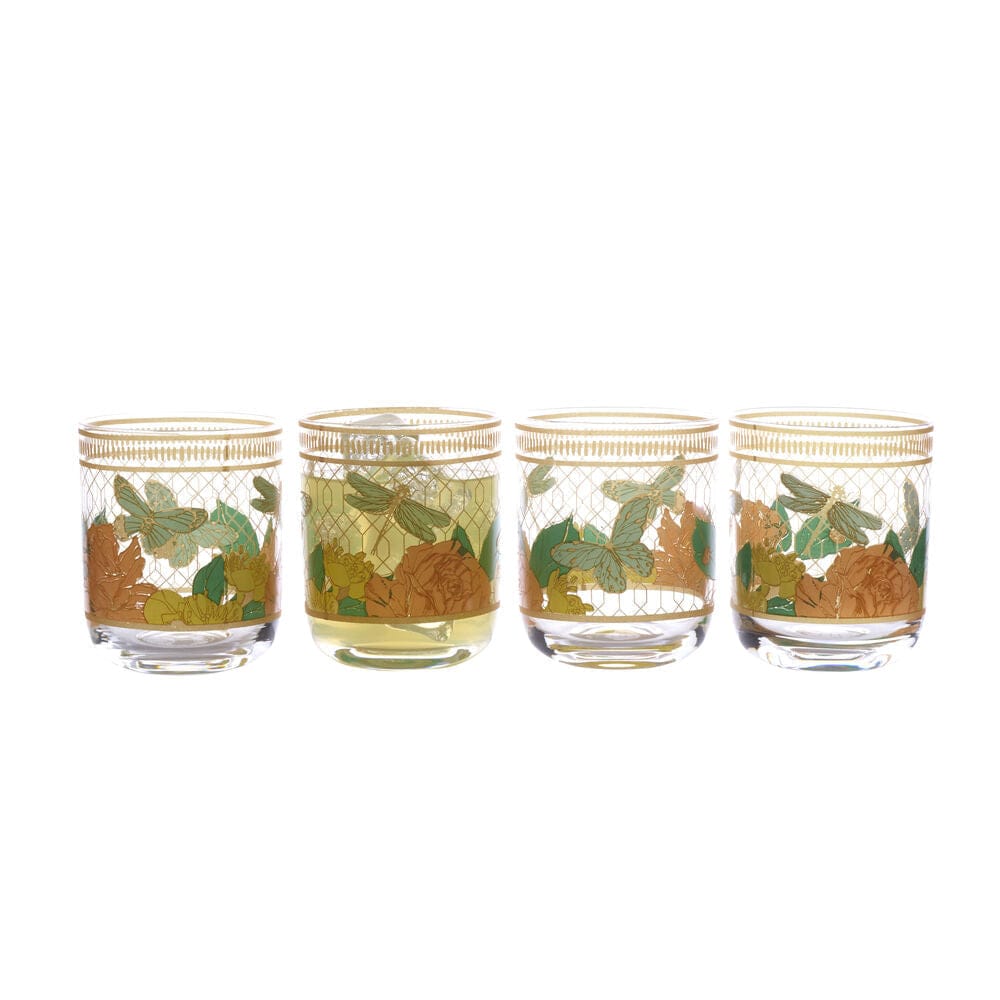 Fitz and Floyd Vintage Vibe Double Old Fashioned Glasses Set of 4