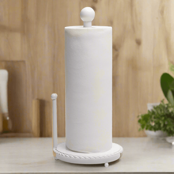 White Rope Paper Towel Holder Pfaltzgraff