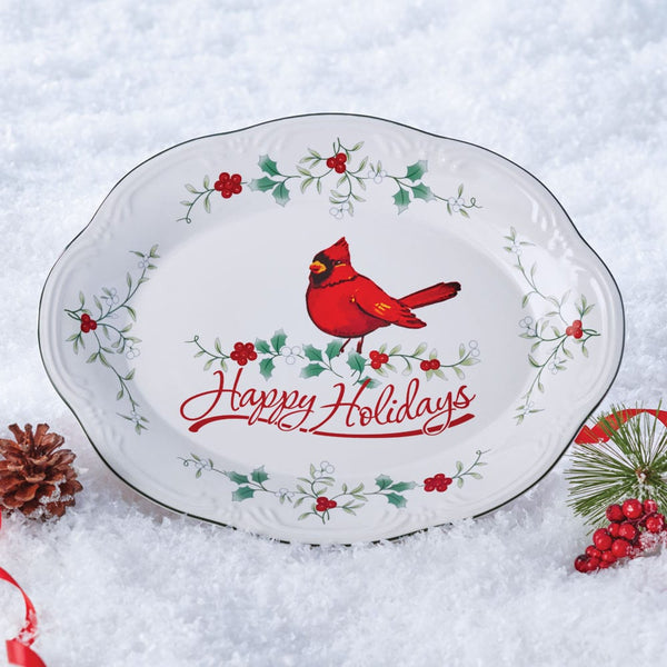 Winterberry® Cardinal Oval Platter