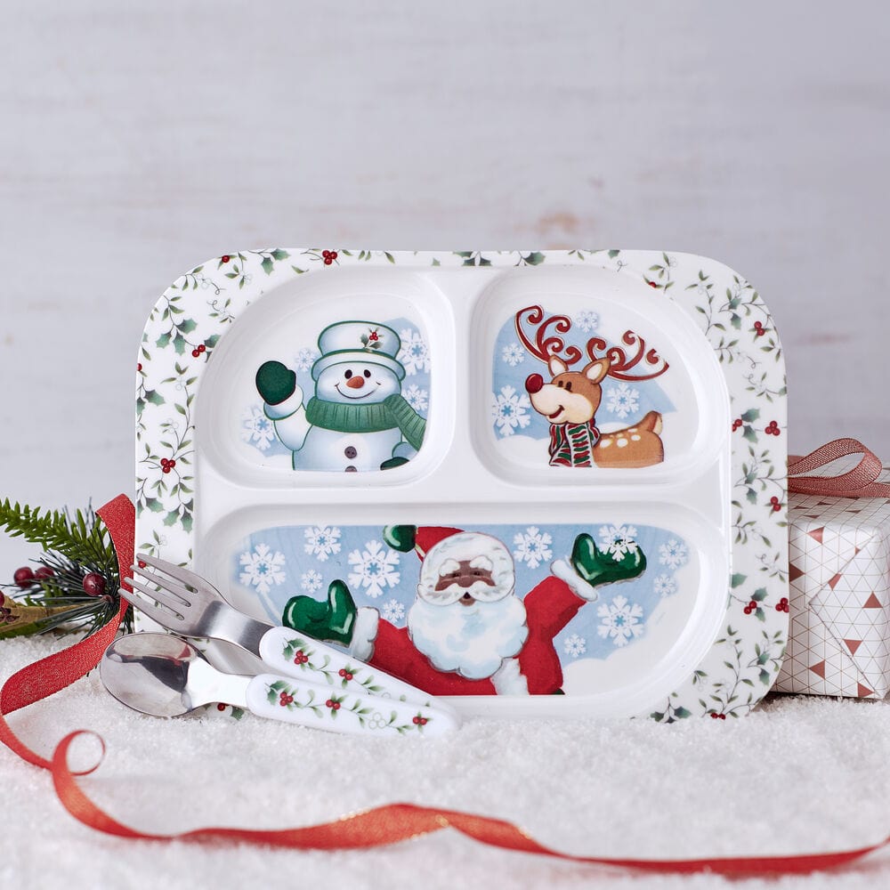 Winterberry® 3 Piece Jolly African American Santa Childrens Set