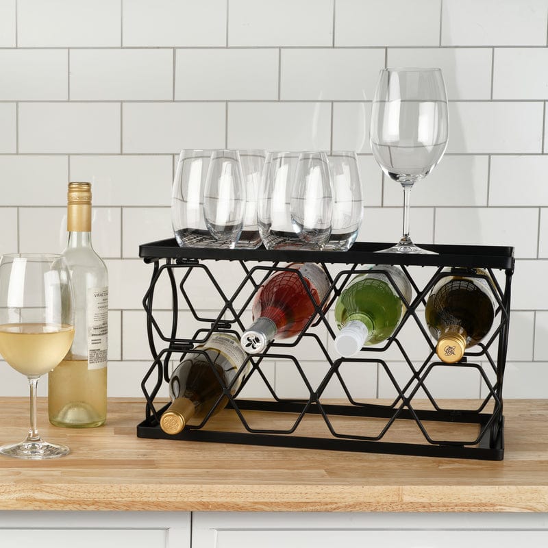 Collapsible Stackable 8 Bottle Wine Rack