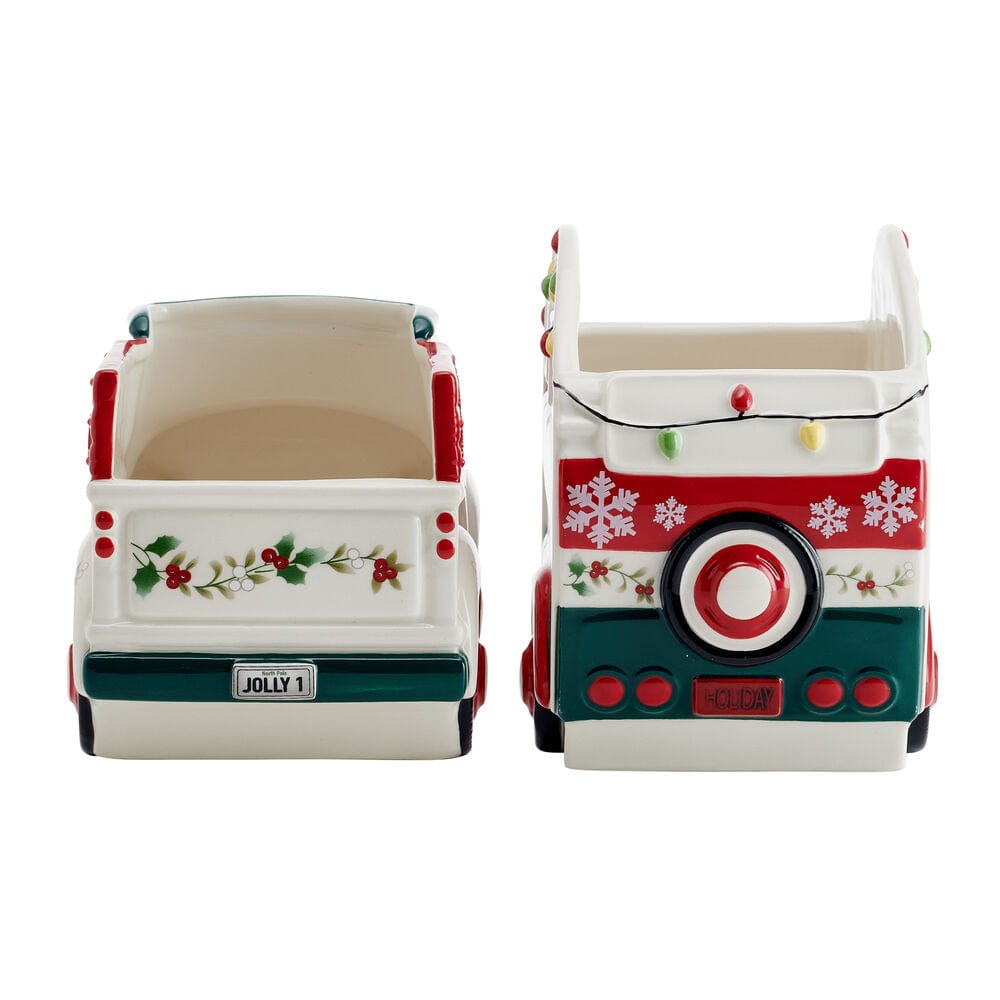 Winterberry® Set of 2 Truck and Trailer Candy Bowl Set