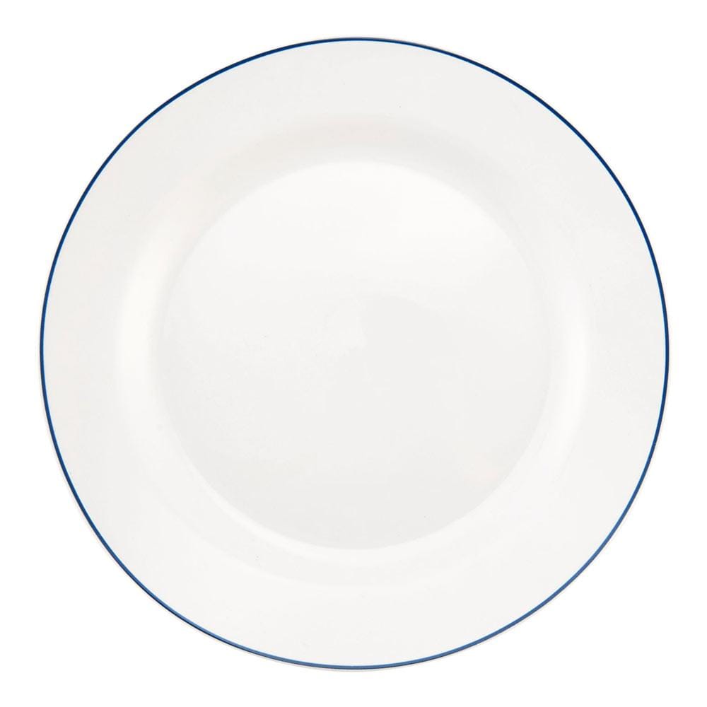 Basics Banded Line Navy Dinner Plate Pfaltzgraff
