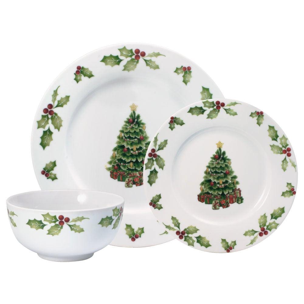 Christmas Day 24 Piece Dinnerware Set, Service for 8