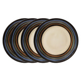 Galaxy Set of 4 Blue Dinner Plates Pfaltzgraff