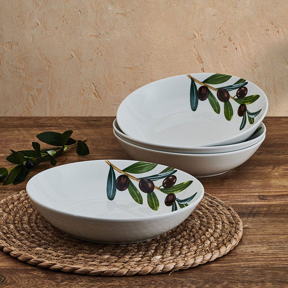 Olives Set of 4 Pasta Bowls Pfaltzgraff