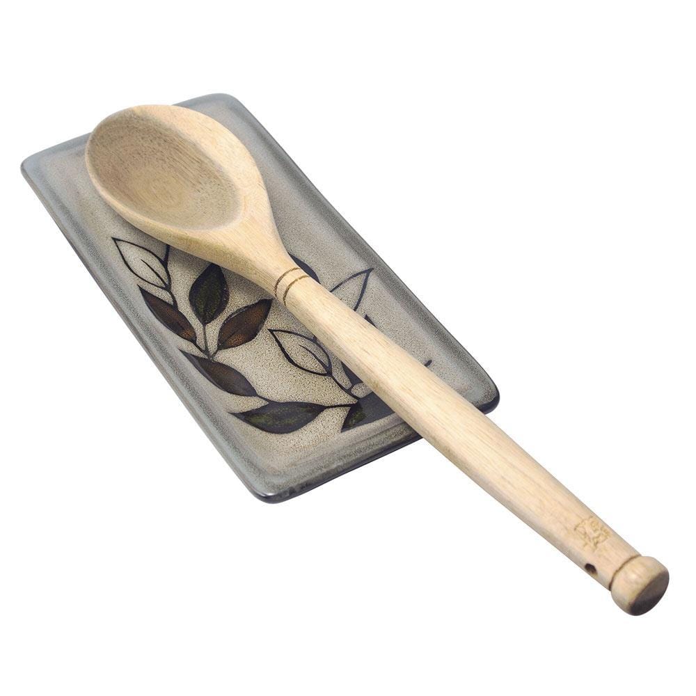 Rustic Silverware Rests Rustic Leaves Spoon Rest – Pfaltzgraff